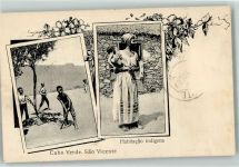 Mindelo 1907 Lithographie Sao Vicente Habitacao indigene