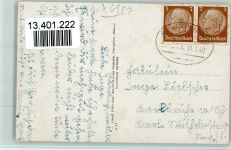 74834 W6957 Auerbach , Bauland 1940 - Schule, Kriegerdenkmal, Bahnhof AK
