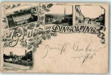 84130 W8312 Dingolfing 1897 - Knaben-Schulhaus Hohe Brücke Marienplatz