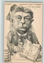 sign Orens - Karikatur, Chaumie, Minister de Linst Publiyque , Politiker sehr gute Erhaltung AK Motiv Frankreich 1902 Künstlerkarte