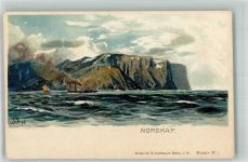 Nordkapp Lithographie Nordkap