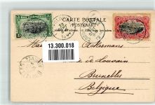 Brazzaville 1904 Gebrauchsspuren Tracht Krieger Jäger Ort lt. Stempel
