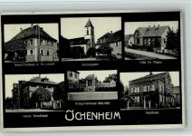 77743 W7607 Ichenheim 1931 - Apotheke, Schule, Geschäftshaus Burghardt, Kriegerdenkmal AK