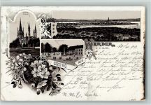 14542 O1512 Werder (Havel) 1899 Gebrauchsspuren Gruss aus - Litho, Eckknick