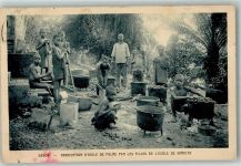 Libreville 1928 Foto AK Fabrication d´Huile de Palme par les Filles de l`ecole de Samkita