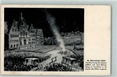 W6000 Frankfurt am Main November 1933 Verbrennung der Grenzpfähle auf dem Römerberg HJ