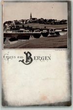 18528 O2330 Bergen , Rügen Lithographie