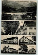 82439 W8118 Schlehdorf - Seestraße Schule Klosterbrauerei Klosterkirche Kgl. Postamt Kochelsee