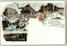 29614 W3040 Soltau Lithographie Markt Rathaus Hotel Meyer Unter den Linden Gedicht
