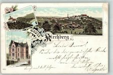 74592 W7184 Kirchberg an der Jagst 1898 Lithographie Schloß Hornberg Villa Schön-Eck