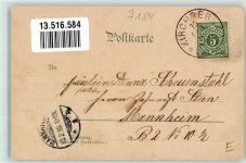74592 W7184 Kirchberg an der Jagst 1898 Lithographie Schloß Hornberg Villa Schön-Eck