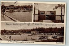 39291 O3271 Altengrabow Foto AK Schwimmbad Sprungturm Bad-Eingang