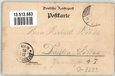 01936 O8293 Königsbrück 1895 Lithographie Vorläufer Rathaus Park-Villa Hotel zum Bahnhof