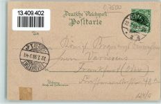 03042 O7500 Cottbus 1898 Gebrauchsspuren Gruss aus - Litho, kl. Beschädigung