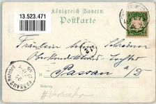 97762 W8783 Hammelburg 1896 - Schiessplatz Saaleck Marktplatz Post Vorläufer