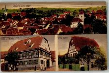 75203 W7535 Königsbach-Stein 1918 - Gasthaus zur Krone m. Metzgerei Villa Bürck