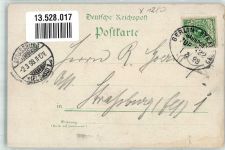 16321 O1280 Bernau b Berlin 1898 Lithographie Pulverturm Königstor Kaiserstraße Postamt St. Marienkirche Krieger-Denkmal Bahnpost Berlin Stralsund Zg. 622
