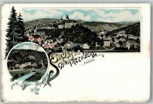 08340 O9430 Schwarzenberg /Erzgeb. Lithographie Bad Ottenstein Schloss