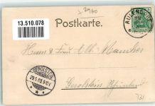 88326 W7960 Aulendorf , Württ 1903 Lithographie Bahnhof Gräfl. Schloß