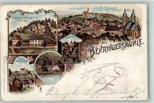 91327 W8556 Behringersmühle 1898 Lithographie Stempfermühle Burg Gössweinstein Gailenreuth Gasthaus zu Behringesmühle