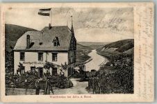 56859 W5584 Alf 1904 - Gasthaus Waldfrieden Fahne Mosel