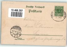 32049 W4900 Herford 1897 Lithographie Real- & Landwirtschaftl. Schule Wittekind-Denkmal Kaiserl. Postamt Münster-Kirche Bahnpoststempel
