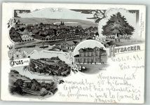 29456 W3139 Hitzacker Elbe 1899 Lithographie Bahnhof Weinberg Kurgarten Große Kastanie