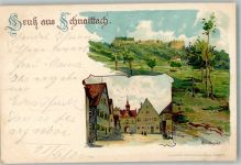 91220 W8563 Schnaittach 1900 Lithographie Rothenberg Dorfplatz