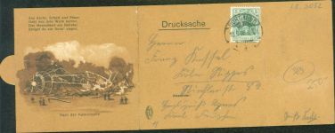 Klappkarte Türen öffnen sich Zeppelin klappt auch noch nach vorne Ausklappbare Seite an der Nahtstelle ca. zur Häfte gelöst Mechanik BOAKC