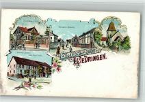 39340 O3241 Wedringen BOAKC Lithographie Gasthaus zum Stern Villa Bussmann Dorfstraße