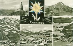 87549 W8977 Kranzegg b Immenstadt i Allgäu AK mit gepresstem Edelweiß Grüntengipfell