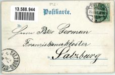 02906 O8920 Niesky 1901 Lithographie / Künstlerkarte Missionshaus Kriegerdenkmal Schwesternheim Warenhaus Rifs & Co. sign. GP.