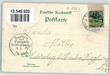 17419 O2252 Seebad Ahlbeck 1899 Lithographie Hotel Ahlbecker Hof Fischerboot