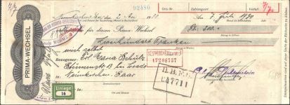W6680 Neunkirchen , Saar Wechsel von 1930 Bank KEINE AK