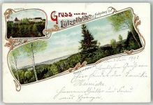 09669 O9262 Frankenberg , Sachs 1903 Lithographie Lützelhöhe Blick vom Plateau aus