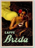 Caffe Breda sign. Boccasile Kaffeewerbung Künstlerkarte