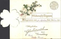 algesheim Glückwunschtelegramm von 1932 Hochzeit KEINE AK
