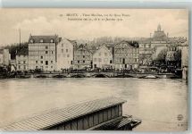 77100 Meaux 1910 Foto AK Hochwasser Quai Thiers