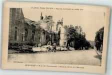 51200 Epernay Foto AK WK I 1914-18 Rue du Commerce Trümmer