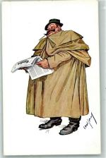 Zeitung lesen Dicker Mann Rauchen BKW I Nr 430-2 Pollak, C. J.