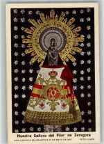 Saragossa Zaragoza 1951 Foto AK Madonna