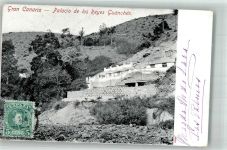 Las Palmas de Gran Canaria Foto AK Palacio de los Reyes Guanchés Marke bildseitig