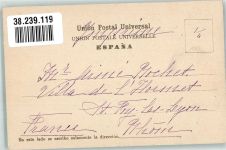 Las Palmas de Gran Canaria Foto AK Palacio de los Reyes Guanchés Marke bildseitig