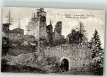 9462 Bad St. Leonhart im Lavanttal Foto AK Schloss Ruine Gomern