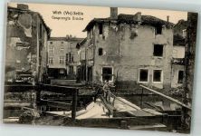 57630 Vic-sur-Seille Foto AK WK I Uniform gesprengte Brücke