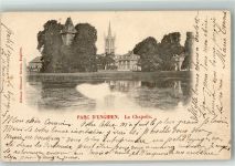 Enghien Hainaut 1900 Foto AK Kirche Park
