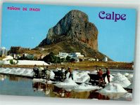 Calp Foto AK Salz- Gewinnung Penon de Ifach