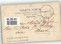 El Escorial 1907 Foto AK Marke Bildseitig