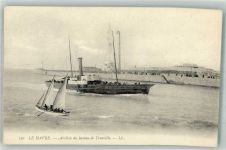 76600 Le Havre Foto AK Hafen Dampfschiff