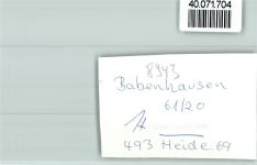 87727 W8943 Babenhausen , Schwab FOTO KEINE AK Blick zur Kirche